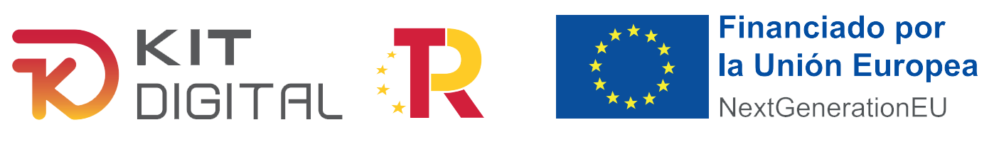 Logos de Kit Digital, Plan de Recuperación y financiación de la Unión Europea NextGenerationEU
